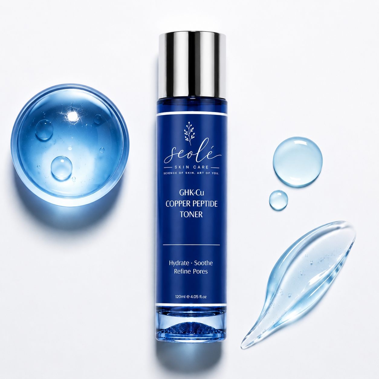 Hydrate • Soothe • Refine Pores A lightweight hydrating toner formulated with hyaluronic acid and panthenol to replenish moisture and leave skin feeling soft, calm and refreshed.