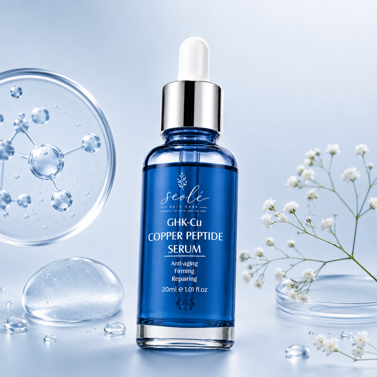 Anti-Aging • Firming • Repairing A targeted peptide serum combining copper peptide with Matrixyl 3000 and hydrating ingredients to support smoother, firmer and more youthful-looking skin.